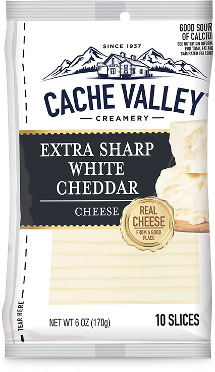 Caches Valley Extra Sharp White Cheddar Cheese Slices