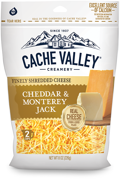 Cache Valley Cheddar and Monterey Jack Finely Shredded Cheese