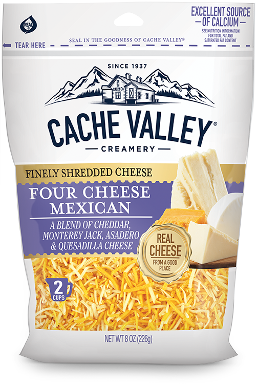 Cache Valley Four Cheese Mexican Finely Shredded Cheese