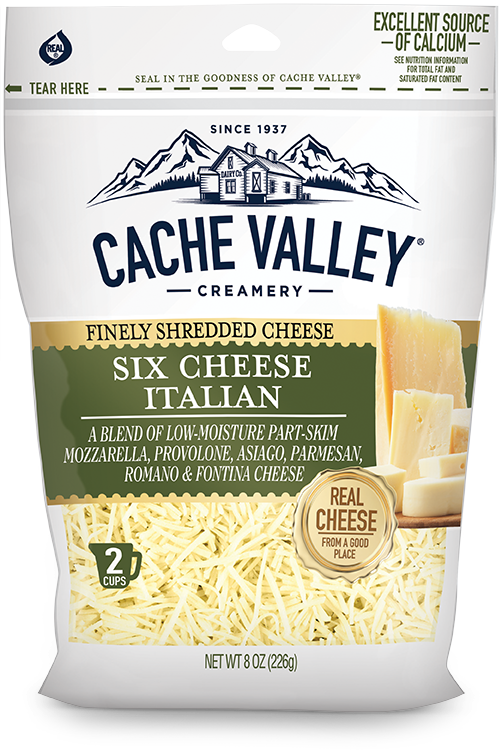 Cache Valley Six Cheese Italian Finely Shredded Cheese