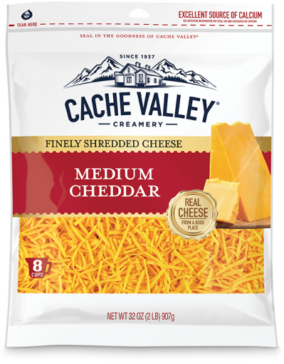 Cache Valley Medium Cheddar Shredded Cheese