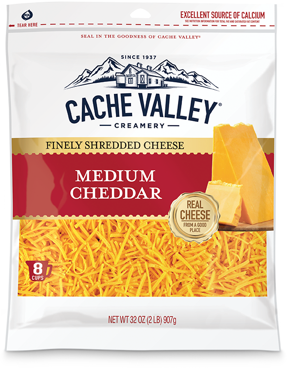 Cache Valley Medium Cheddar Shredded Cheese