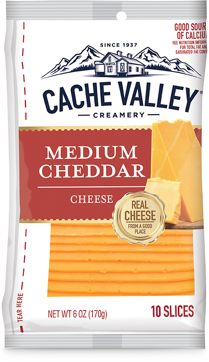 Cache Valley Medium Cheddar Cheese Slices