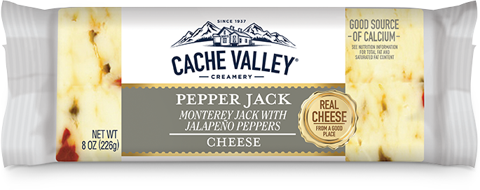 Cache Valley Pepper Jack with Jalapeno Peppers Cheese