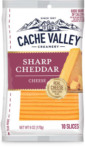 Cache Valley Sharp Cheddar Cheese Slices