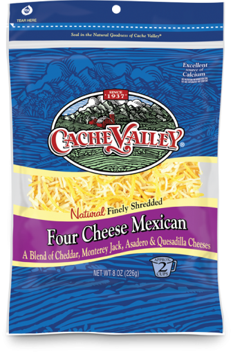 Cache Valley Four Cheese Mexican Shredded Cheese
