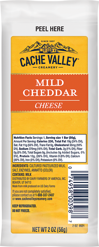 Cache Valley Creamery Mild Cheddar Snack Bar