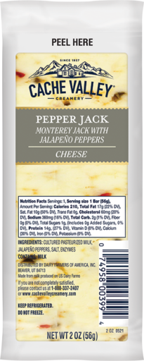 Cache Valley Pepper Jack Snack Bar