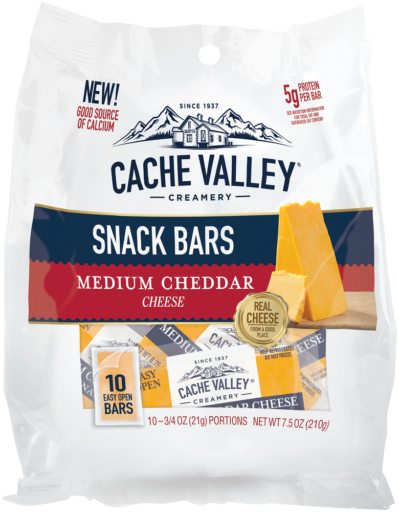 Cache Valley Creamy Medium Cheddar Snack Bars 7.5oz