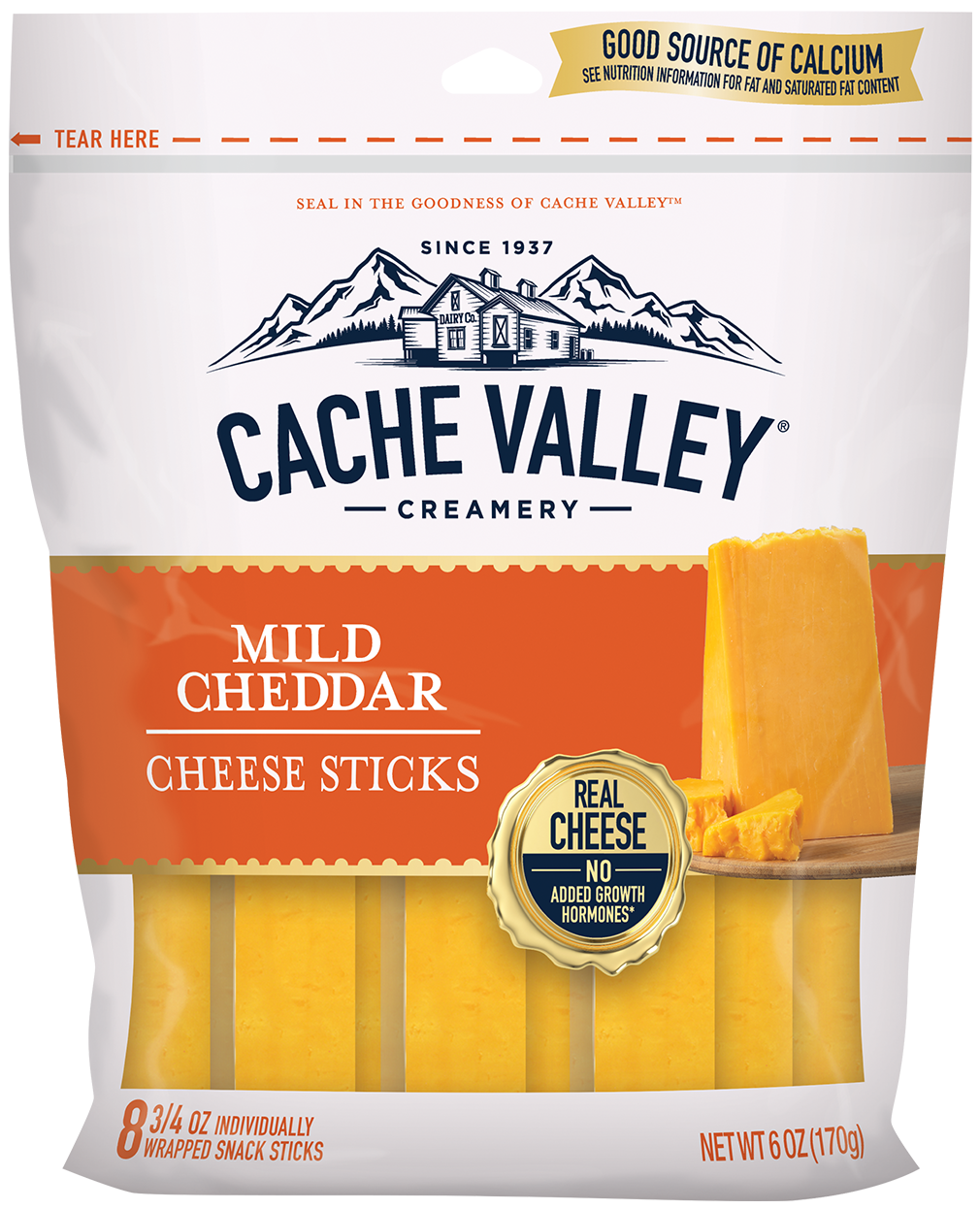 Cache Valley Mild Cheddar Cheese Sticks