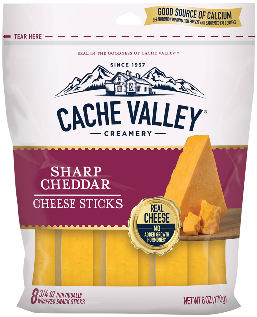 Sharp Cheddar Cheese Sticks Cache Valley Creamery