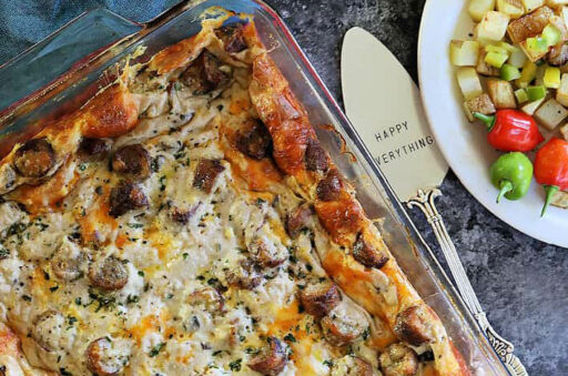 Sausage Cheddar Breakfast Casserole