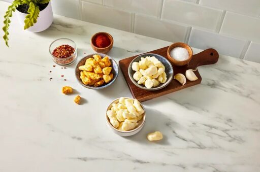 3 flavors of cheddar cheese curds from Cache Valley Creamery