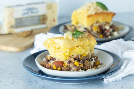 tamale pie with cheese cornbread crust