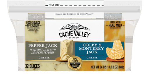 cache valley cheese slices 24 oz multi pack pepperjack colbyjack