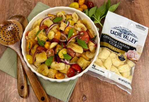 Toasted Garlic Curd Panzanella recipe