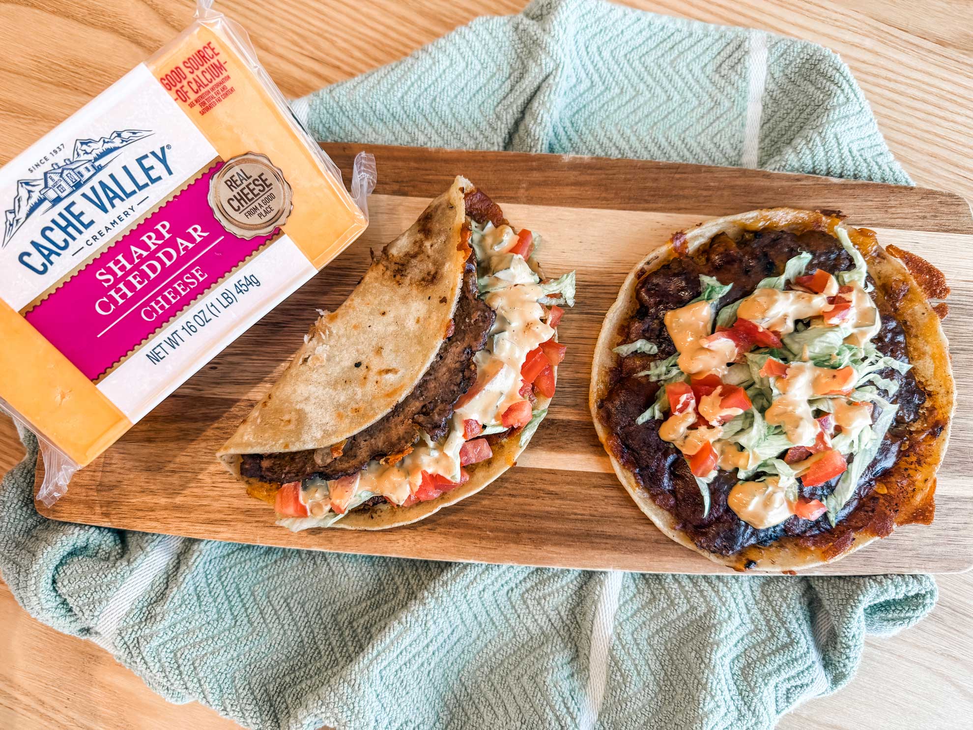 smashburger tacos with caramelized onions and creamy burger sauce recipe