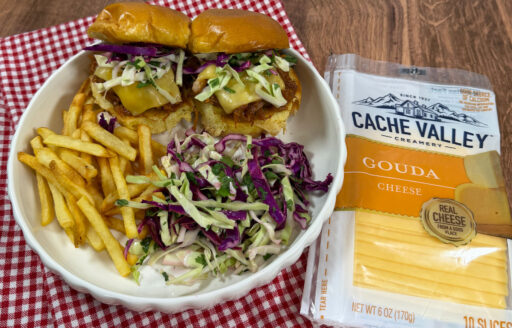 Pulled Pork BBQ Sliders with Cache Valley Gouda