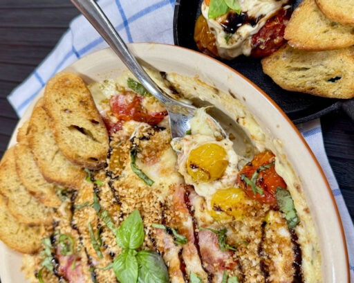Warm Mozzarella and Roasted Cherry Tomato Dip